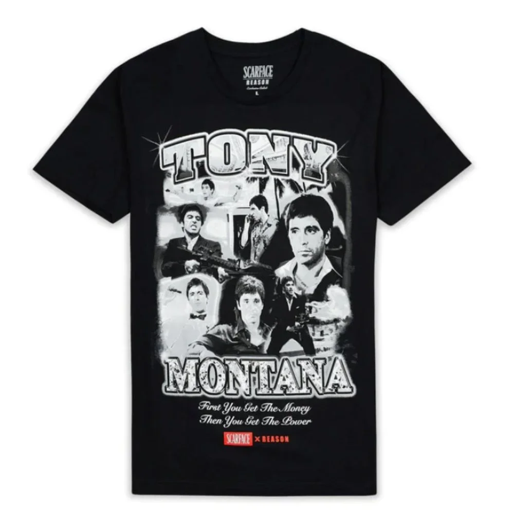 New Reason X Scarface Tony Montana 80's T-Shirt Shirt Black - Picture 4 of 5